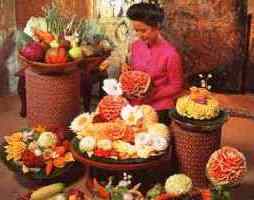 Thai fruit carving