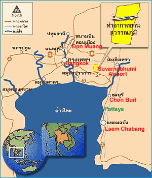 Airport location map