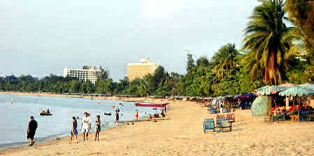 Pattaya beach coastline in Thailand