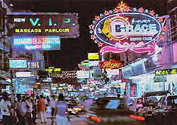 Walking Street in South Pattaya by Night