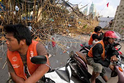 Bamboo barricades