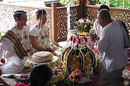 Traditional marriage ceremony in Thailand