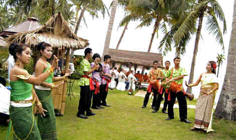 Thai style traditional wedding ceremony